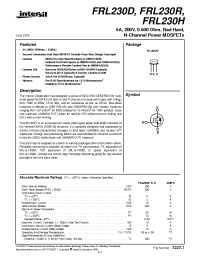 Datasheet FRL234R manufacturer Intersil