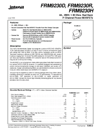 Datasheet FRM9230D manufacturer Intersil