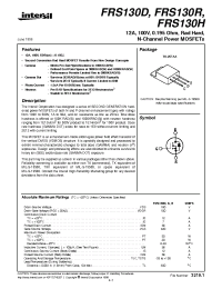 Datasheet FRS130H manufacturer Intersil