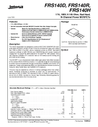 Datasheet FRS140D manufacturer Intersil