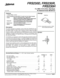 Datasheet FRS230R manufacturer Intersil