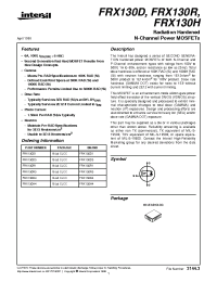 Datasheet FRX130D manufacturer Intersil