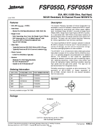 Datasheet FSF055D manufacturer Intersil