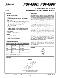 Datasheet FSF450R4 manufacturer Intersil