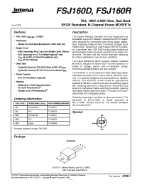 Datasheet FSJ160R manufacturer Intersil