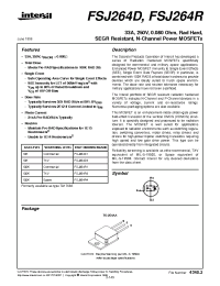 Datasheet FSJ264D3 manufacturer Intersil