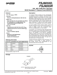 Datasheet FSJ9055R manufacturer Intersil