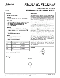 Datasheet FSL23A4D manufacturer Intersil