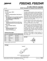 Datasheet FSS234D manufacturer Intersil