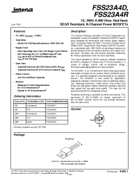 Datasheet FSS23A4D manufacturer Intersil