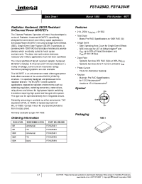 Datasheet FSYA254R manufacturer Intersil