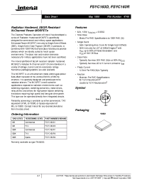 Datasheet FSYC163R1 manufacturer Intersil