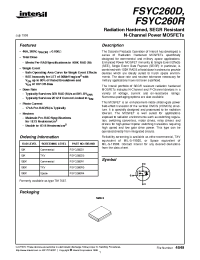 Datasheet FSYC260R1 manufacturer Intersil