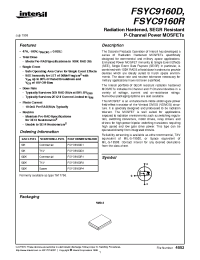 Datasheet FSYC9160R1 manufacturer Intersil