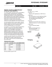 Datasheet FSYE23A0R manufacturer Intersil