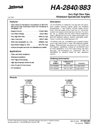 Datasheet HA1-2840883 manufacturer Intersil