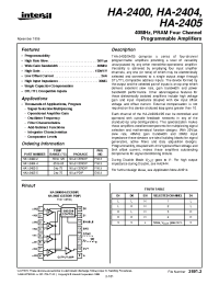 Datasheet HA-2400 manufacturer Intersil