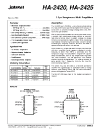 Datasheet HA-2420 manufacturer Intersil