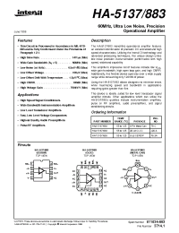 Datasheet HA2-5137883 manufacturer Intersil