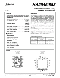 Datasheet HA2546 manufacturer Intersil