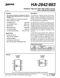 Datasheet HA-2842883 manufacturer Intersil
