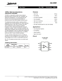 Datasheet HA3-2505-5 manufacturer Intersil