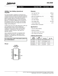 Datasheet HA3-2540-5 manufacturer Intersil