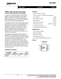 Datasheet HA3-2842-5 manufacturer Intersil