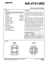 Datasheet HA-4741883 manufacturer Intersil