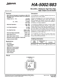 Datasheet HA-5002883 manufacturer Intersil