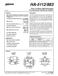Datasheet HA-5112883 manufacturer Intersil