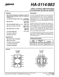 Datasheet HA-5114 manufacturer Intersil