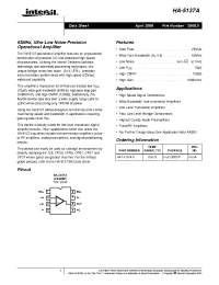 Datasheet HA-5137A manufacturer Intersil