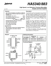 Datasheet HA5340883 производства Intersil