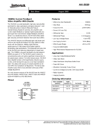 Datasheet HA9P5020-5X96 производства Intersil