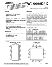 Datasheet HC1-5504DLC-9 manufacturer Intersil