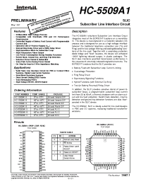 Datasheet HC1-5509A1-5 manufacturer Intersil