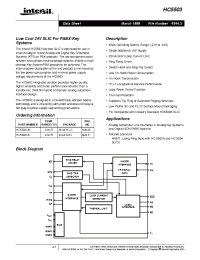 Datasheet HC5503CB96 manufacturer Intersil