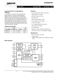 Datasheet HC5503PRC manufacturer Intersil