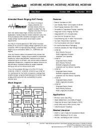 Datasheet HC55182AIM производства Intersil
