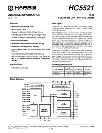 Datasheet HC5521CQ manufacturer Intersil