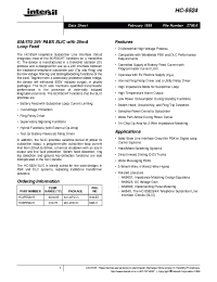 Datasheet HC-5524 manufacturer Intersil