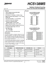 Datasheet HCS138D manufacturer Intersil