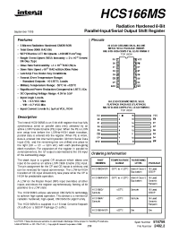 Datasheet HCS166HMSR manufacturer Intersil
