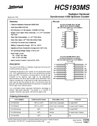 Datasheet HCS193KMSR manufacturer Intersil