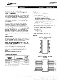 Datasheet HCS373DTR manufacturer Intersil