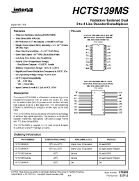 Datasheet HCTS139K manufacturer Intersil