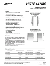 Datasheet HCTS147KMSR manufacturer Intersil