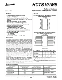 Datasheet HCTS191K manufacturer Intersil