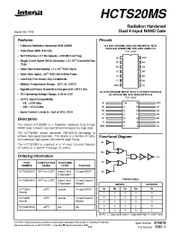 Datasheet HCTS20DMSR manufacturer Intersil